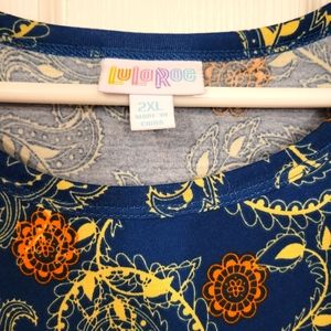LuLaRoe Carly Dress. Size 2x, floral pattern.